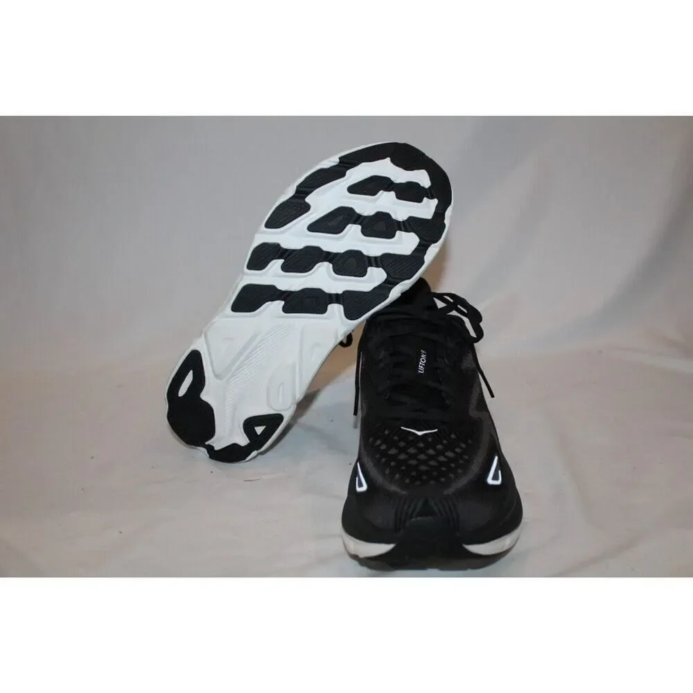 NIB HOKA‎ ONE ONE MEN'S CLIFTON 9 BWHT BLACK WHITE RUNNING SNEAKERS 8